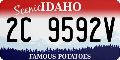 ID license plate 2C9592V