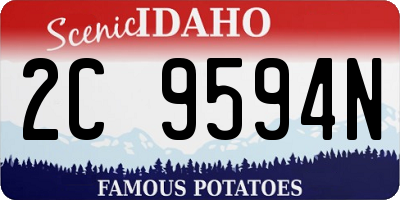ID license plate 2C9594N