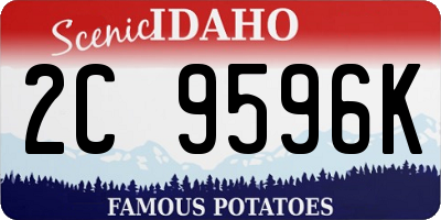 ID license plate 2C9596K
