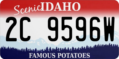 ID license plate 2C9596W