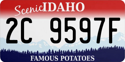 ID license plate 2C9597F