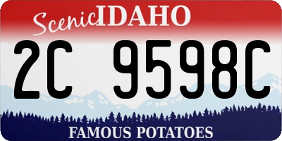 ID license plate 2C9598C
