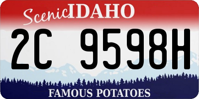 ID license plate 2C9598H
