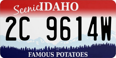 ID license plate 2C9614W