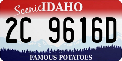 ID license plate 2C9616D