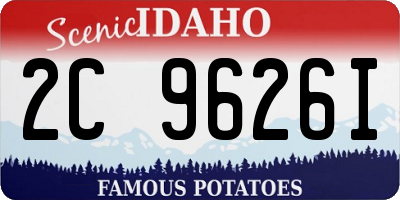 ID license plate 2C9626I