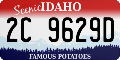 ID license plate 2C9629D