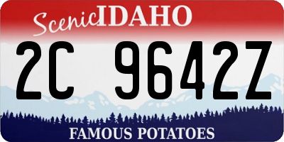 ID license plate 2C9642Z