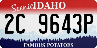 ID license plate 2C9643P