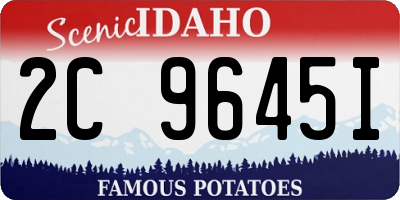 ID license plate 2C9645I