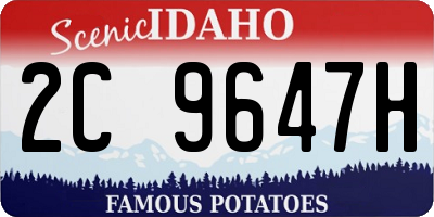 ID license plate 2C9647H