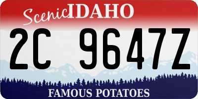 ID license plate 2C9647Z
