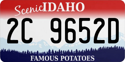 ID license plate 2C9652D