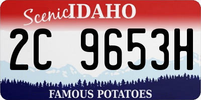 ID license plate 2C9653H