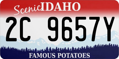 ID license plate 2C9657Y