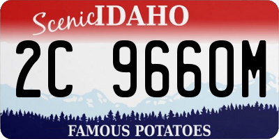 ID license plate 2C9660M