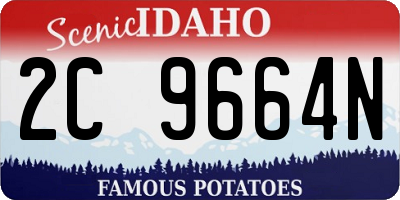 ID license plate 2C9664N