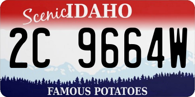 ID license plate 2C9664W