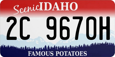 ID license plate 2C9670H