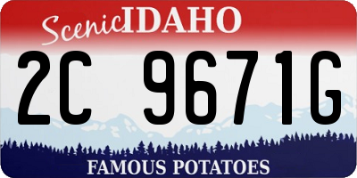 ID license plate 2C9671G