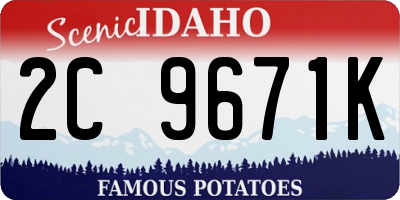 ID license plate 2C9671K