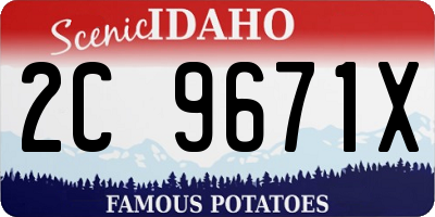 ID license plate 2C9671X