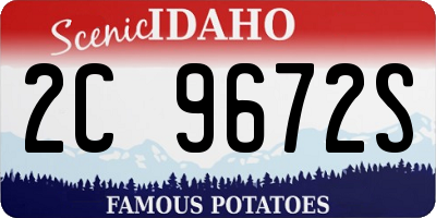 ID license plate 2C9672S