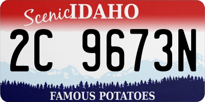 ID license plate 2C9673N