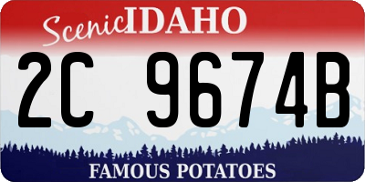 ID license plate 2C9674B