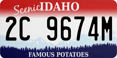 ID license plate 2C9674M