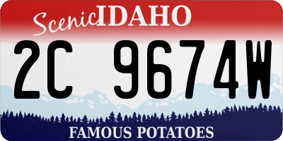 ID license plate 2C9674W