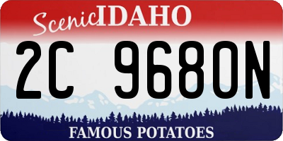 ID license plate 2C9680N