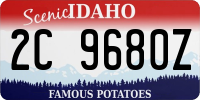 ID license plate 2C9680Z