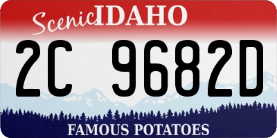 ID license plate 2C9682D