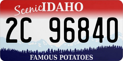 ID license plate 2C9684O