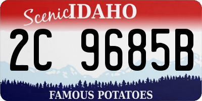 ID license plate 2C9685B