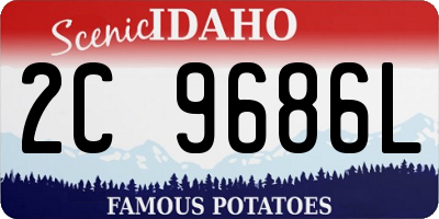 ID license plate 2C9686L
