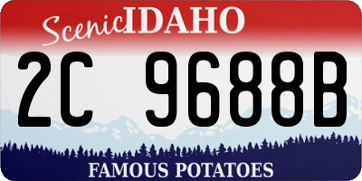 ID license plate 2C9688B
