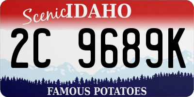 ID license plate 2C9689K