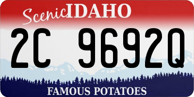ID license plate 2C9692Q