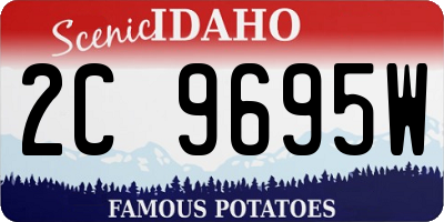 ID license plate 2C9695W