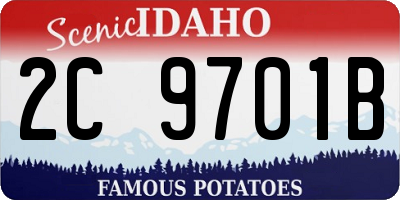 ID license plate 2C9701B