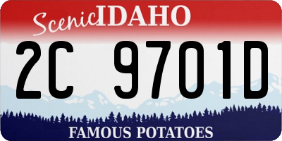 ID license plate 2C9701D