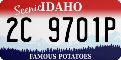 ID license plate 2C9701P