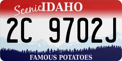 ID license plate 2C9702J