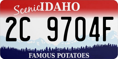 ID license plate 2C9704F