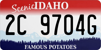 ID license plate 2C9704G
