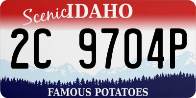ID license plate 2C9704P