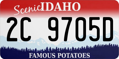 ID license plate 2C9705D