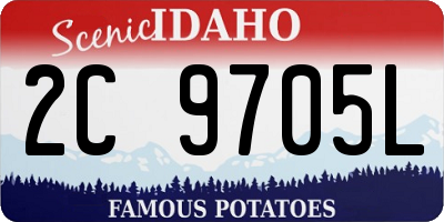 ID license plate 2C9705L